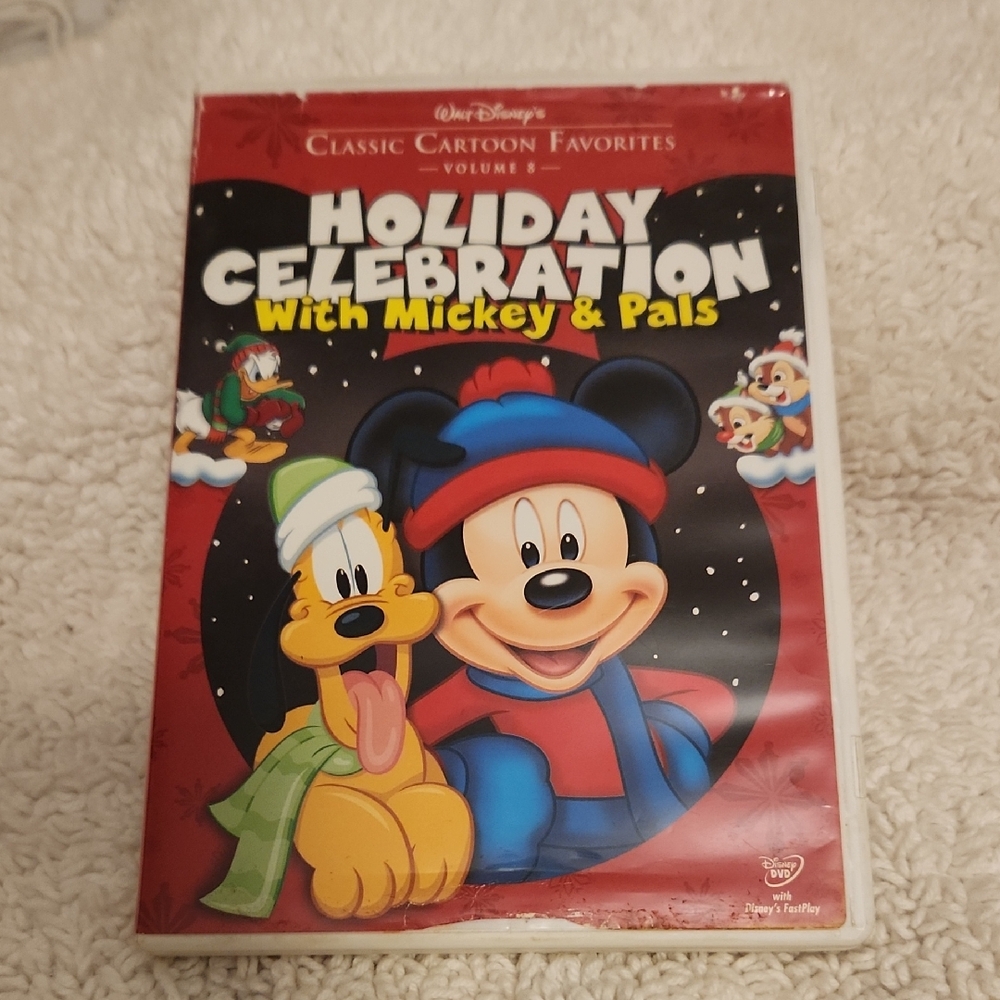 Disney Classic Cartoon Favorites Holiday Celebration DVD - Red and Blue